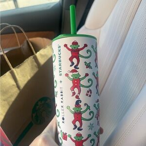 Starbucks Festive Tumbler with Green Straw